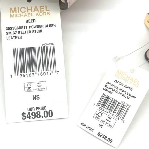 Michael Kors Reed Small Satchel Crossbody Bag & MD Bifold Zip Chain Wallet - Picture 15 of 16